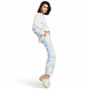 Women's Marble Print High-Rise Tapered Jeans - Rachel Comey x Target Blue Size 6